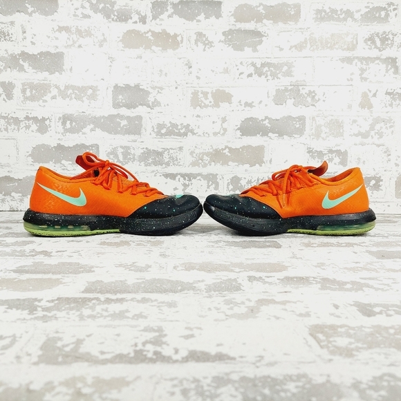 Nike Zoom KD 6 VI Texas Black Orange Lace Up Galaxy Basketball Sneakers i68 - Picture 7 of 11